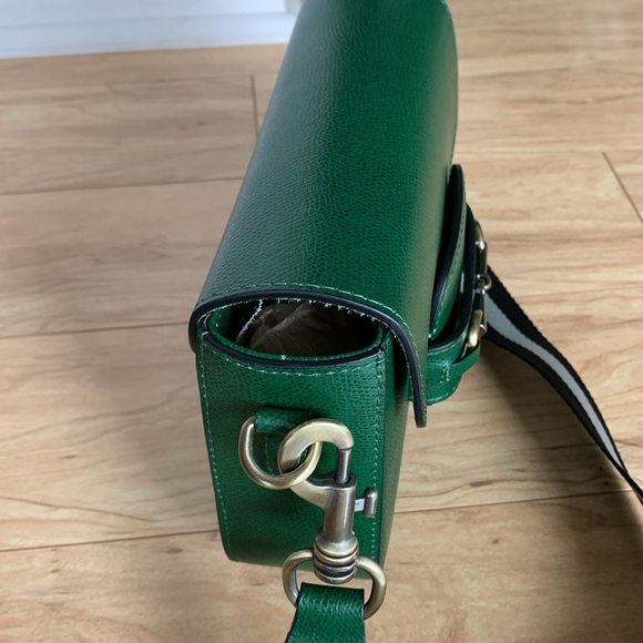BEVINI Modena green genuine leather women crossbody bag - Picture 3 of 16